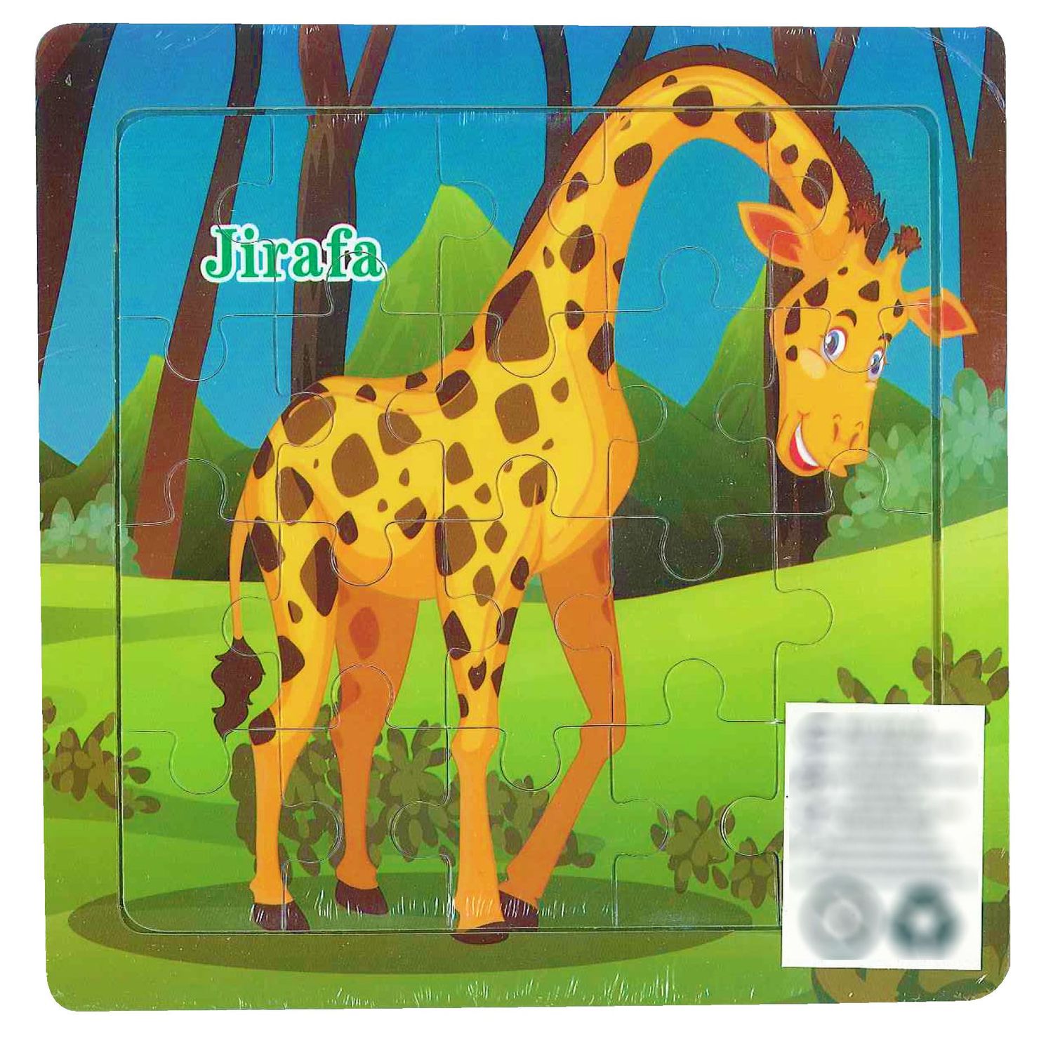 juguete didactico jirafa de madera rompecabezas