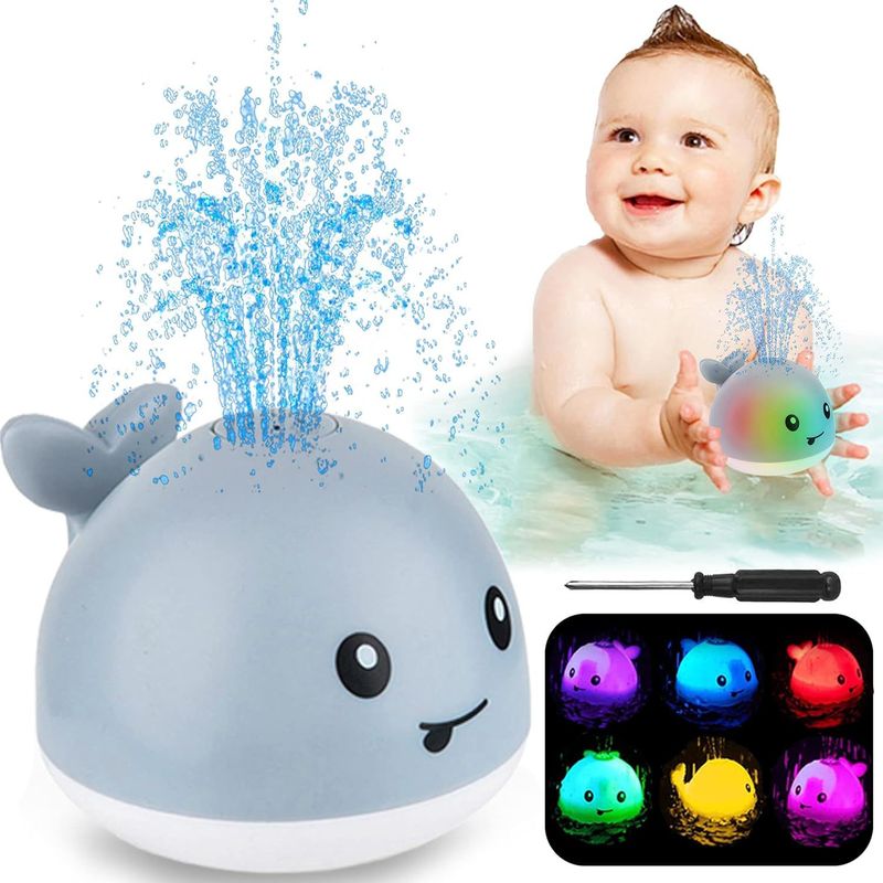 GENERICO - Juguete de baño para bebé - Ballena rocía agua - Led
