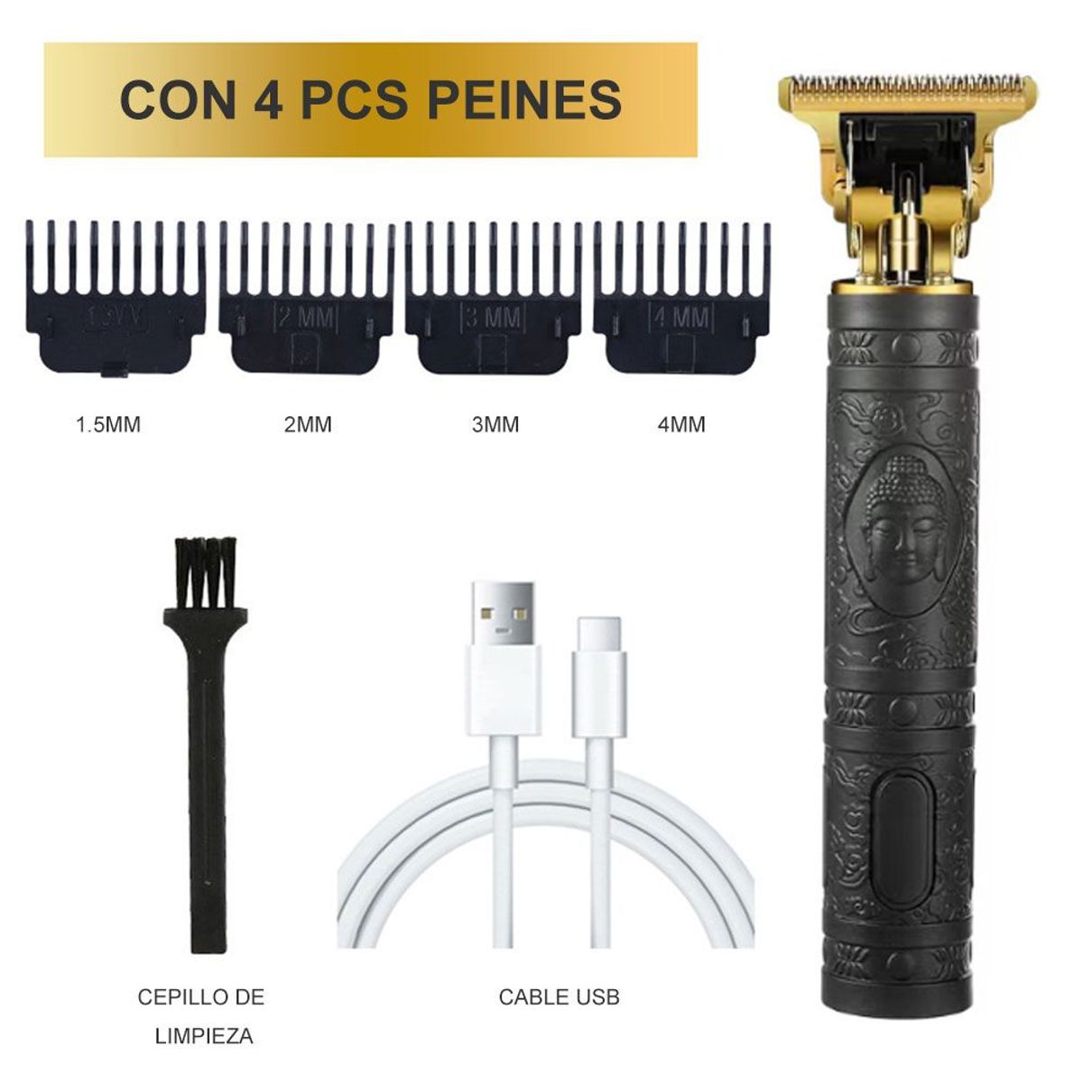 CARER SPARK - Kit Cortadora de cabello electrónico y recargable sin ruido