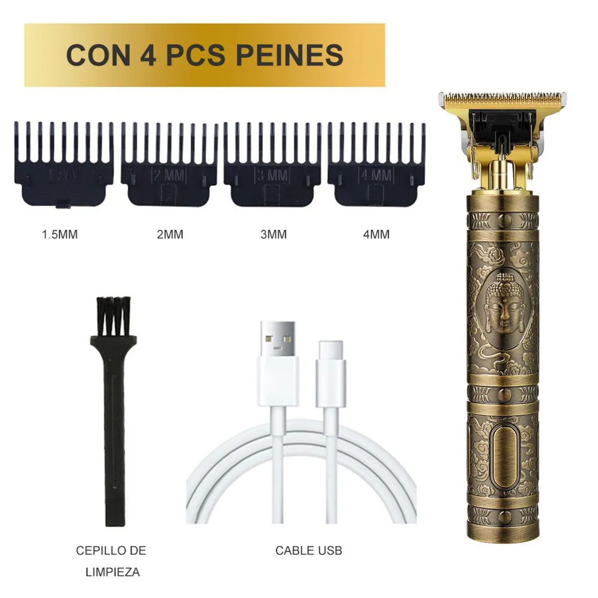 CARER SPARK - Máquina Cortadora de pelo electrónico y recargable sin ruido