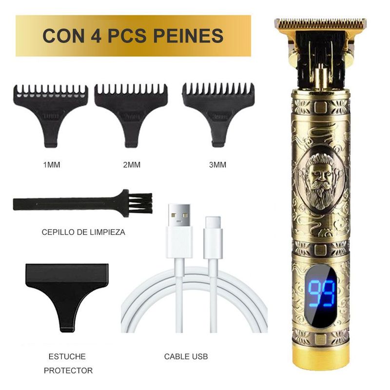 CARER SPARK - Kit Cortadora de Cabello Recargable Con Motor Grande Sin Ruido