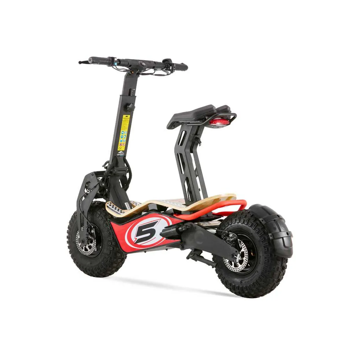 GENERICO - Patineta eléctrica Velociero 1600w  Roja Blanca  Auteco