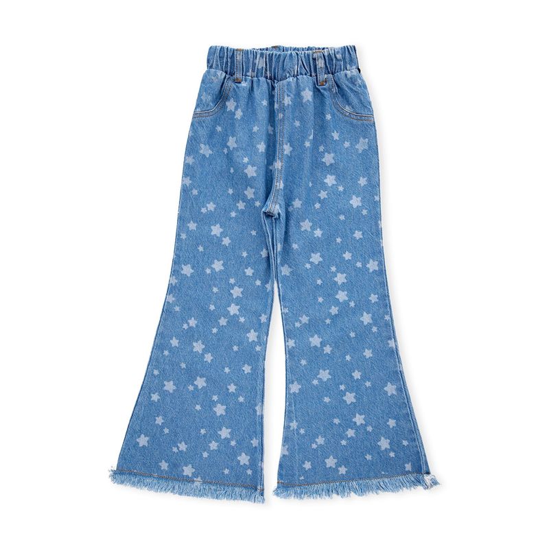 BABY PLANET - Pantalón Azul En Denim Y Bota Desflecada Para Bebé Niña Baby Planet