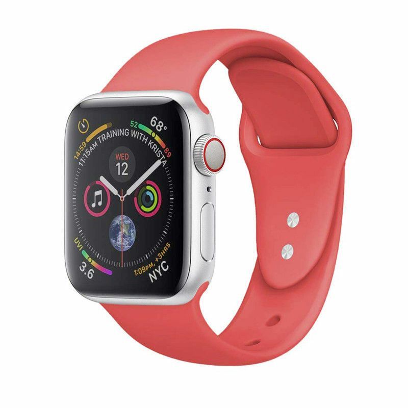 GENERICO - Pulso Manilla Correa en TPU Para Apple Watch 42 44 45 46 y 49mm - Rojo