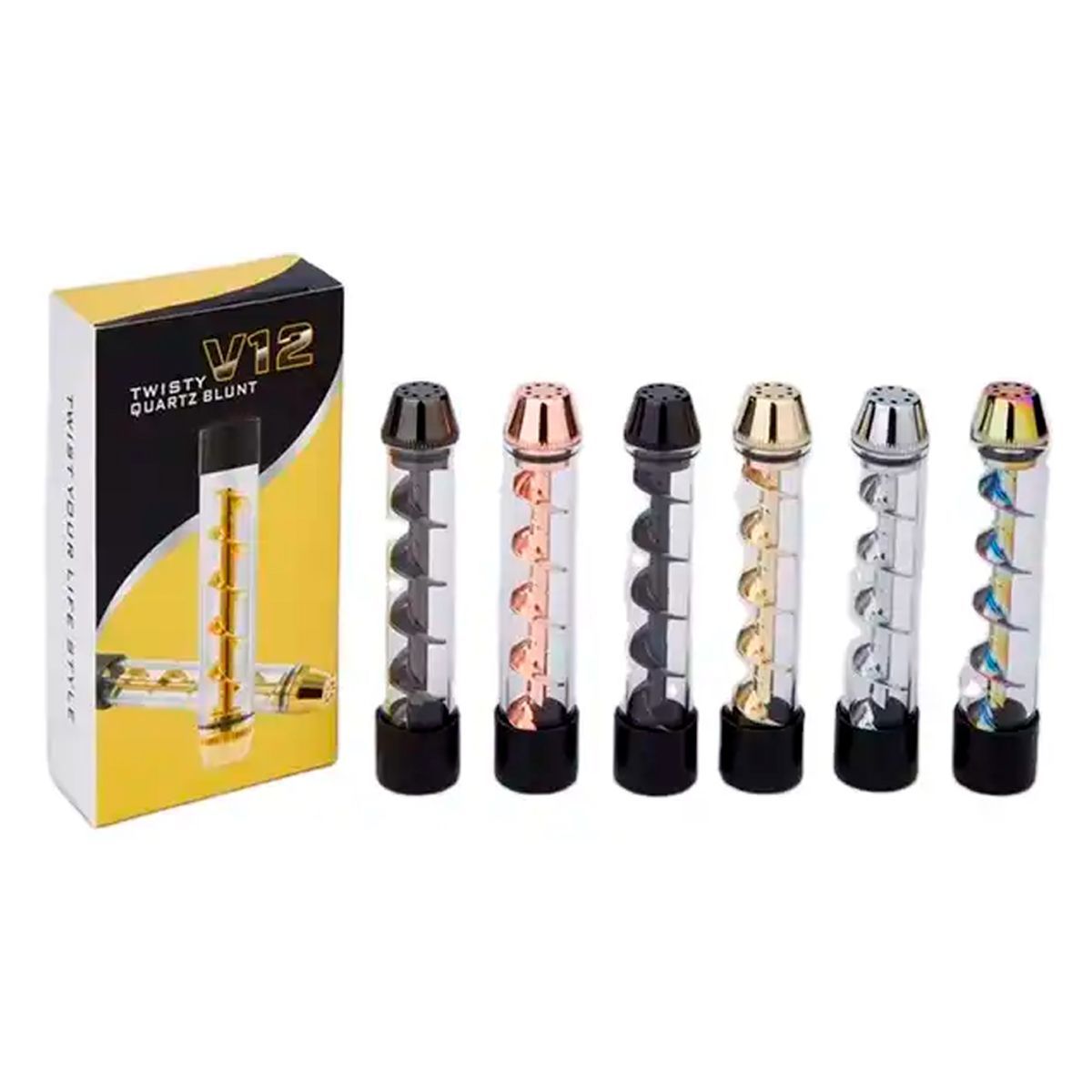 GENERICO - Pipa Giratoria Twisty Glass Blunt Repuestos Set Lujo