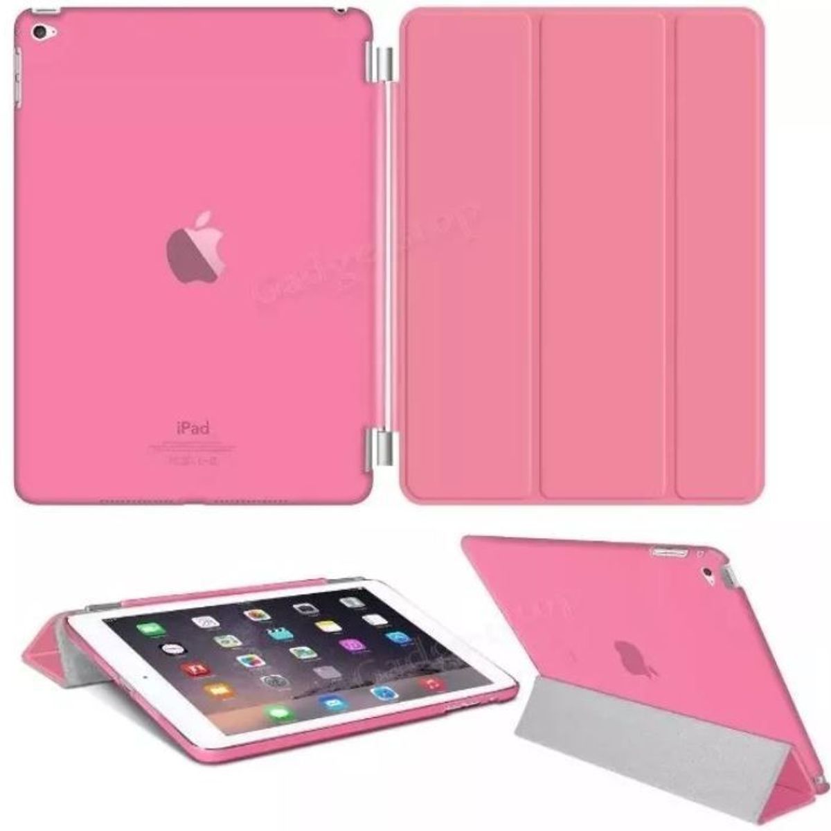 GENERICO - Estuche Protector Magnético Tipo Smart Case Para Ipad 10.2 7a, 8a y 9a Generación - Color Rosado