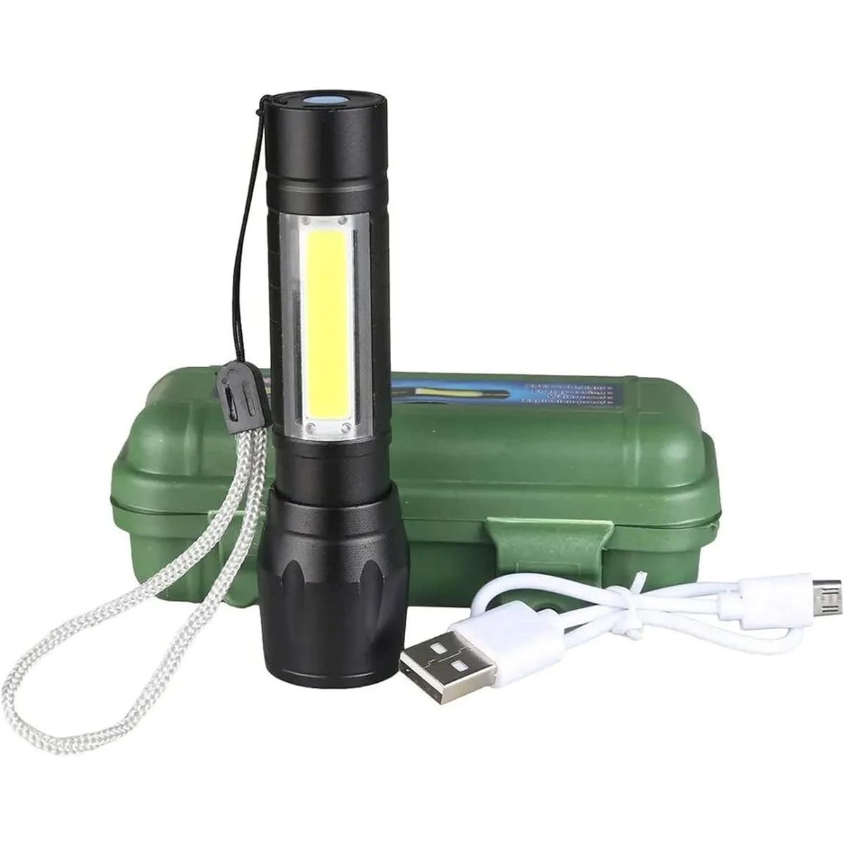 ONE PIXEL - Mini Linterna Recargable USB Aluminio Resistente Portatil