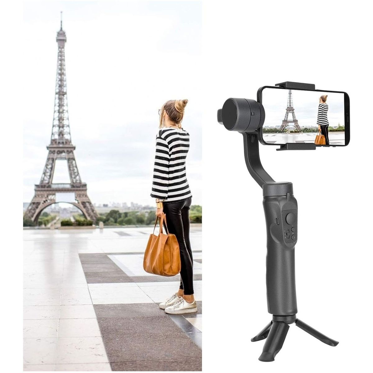 GIMBAL HEAD - Gimbal Estabilizador De Video 3 Ejes Para Gopro Y Celular