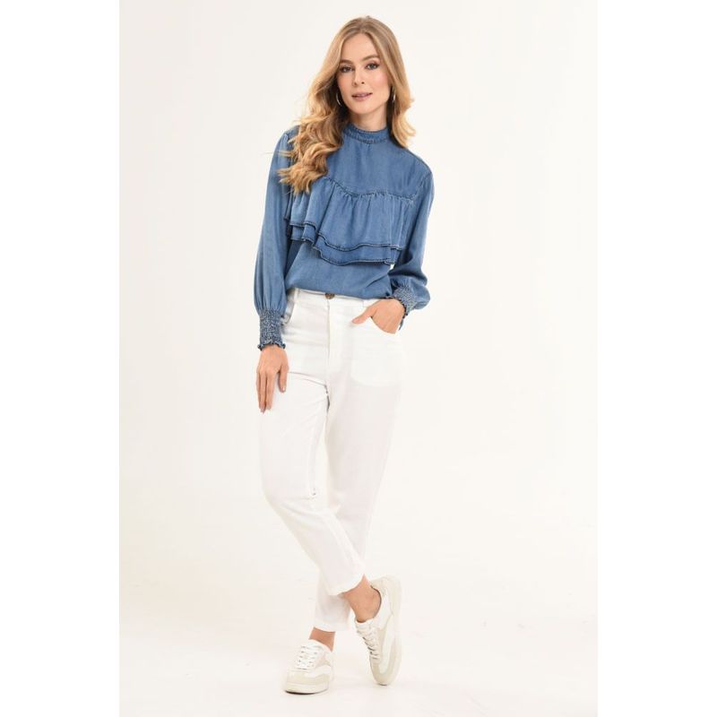 RAGGED - Pantalon maraya Blanco crudo Ragged