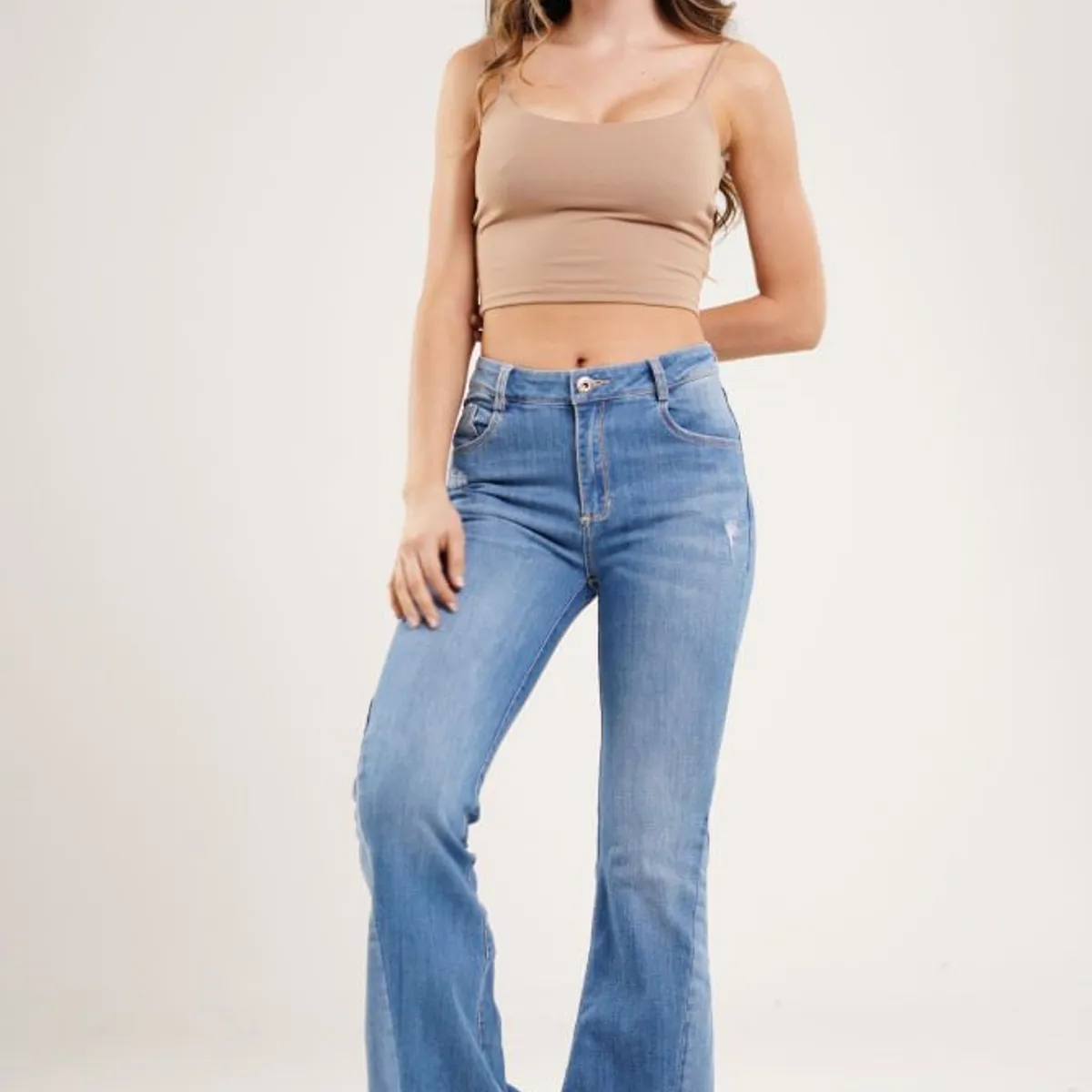 RAGGED - Jeans flare cortes Azul medio Ragged