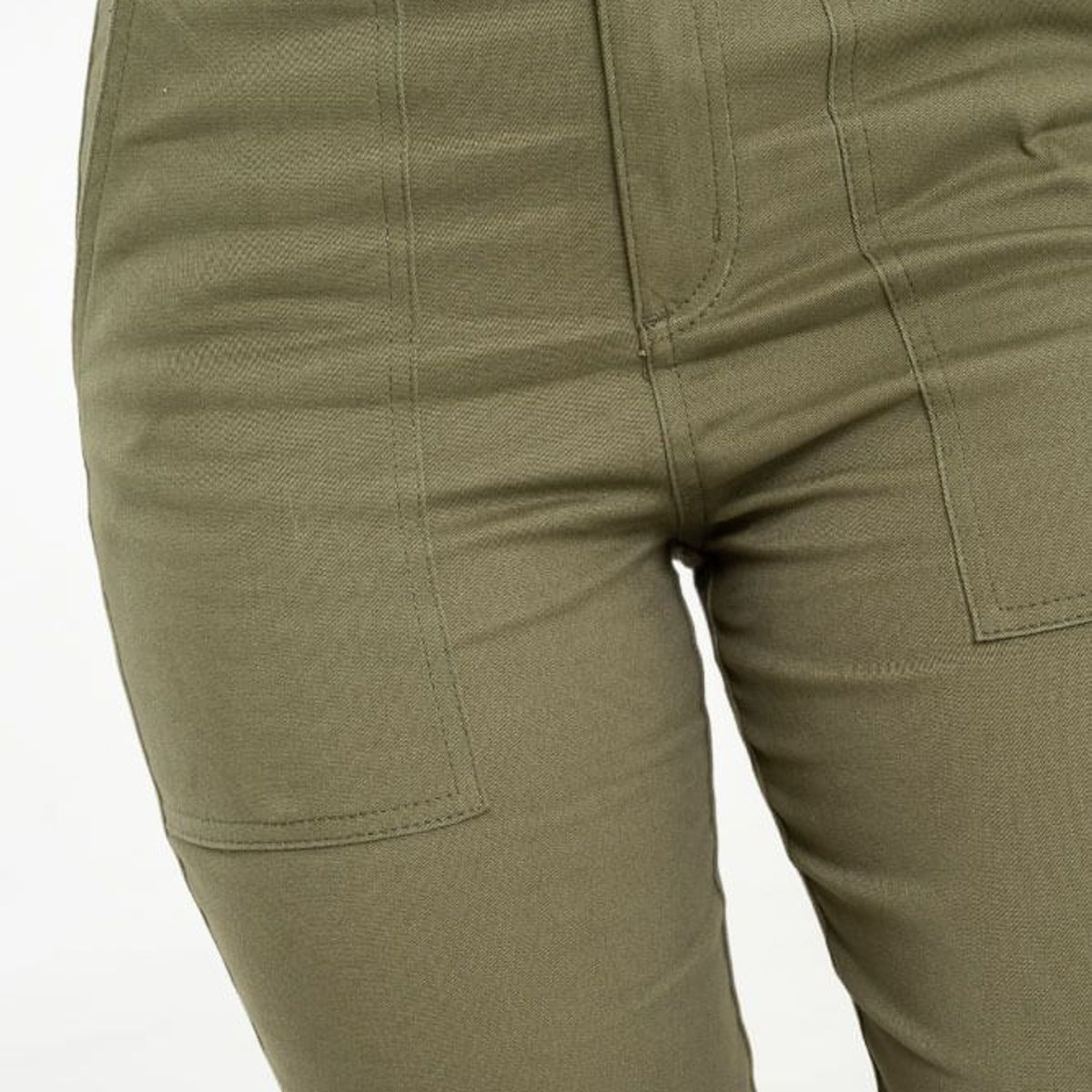 RAGGED - Pantalon tobillero dril Verde militar Ragged