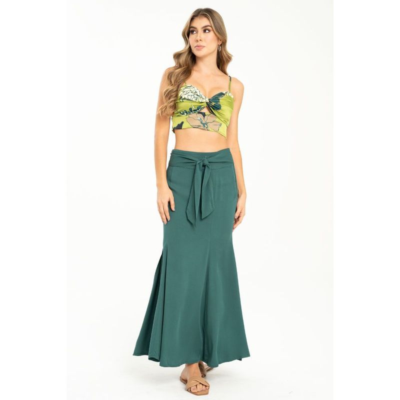 RAGGED - Falda macanas Verde oscuro Ragged