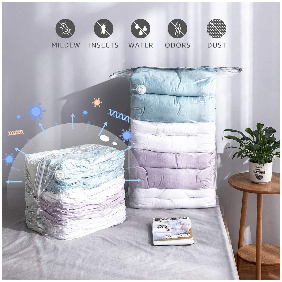 ONE PIXEL - Bolsa De Almacenamiento Al Vacío Manta Maletas