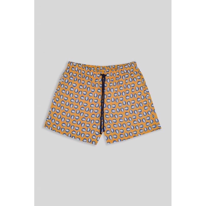 SOLOIO - Pantaloneta de baño naranja pez globo