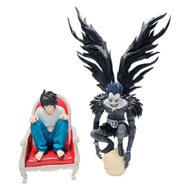 GENERICO - Set Pareja Figuras Shinigami Ryuk  L Death Note 30cm muñeco
