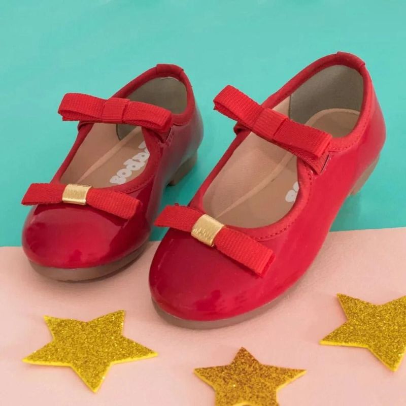 PAPOS - Baletas Prince Rojas - Baletas Niñas PAPOS - Rojo