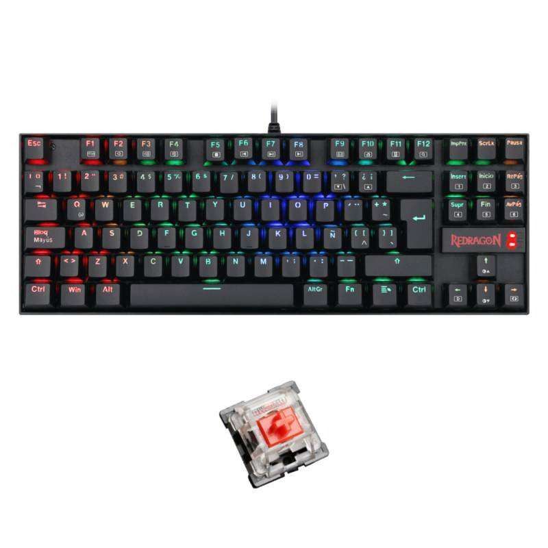 REDRAGON - Teclado Gamer Redragon Kumara K552 Switch Red Latam Rgb
