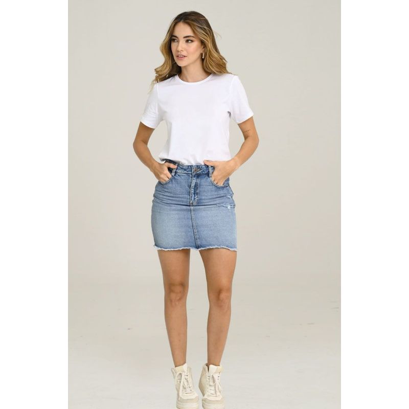 RAGGED - Falda corta twister Azul medio Ragged