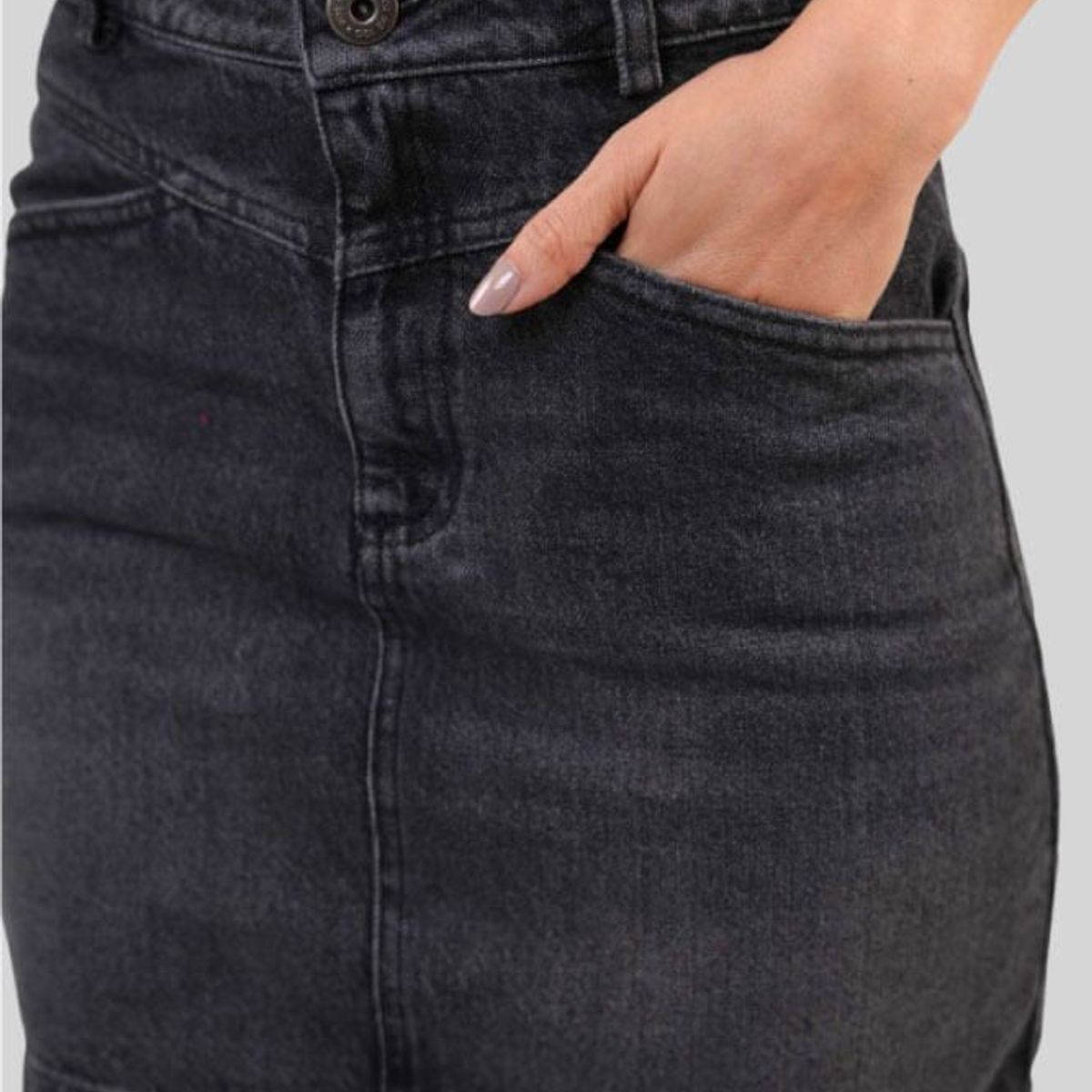 RAGGED - Falda lemon black Negro Ragged