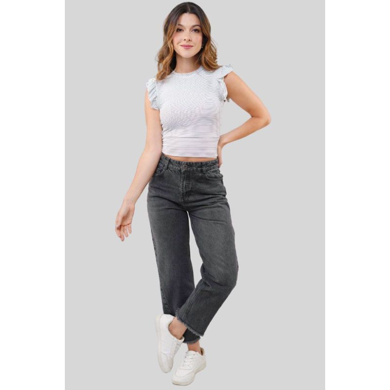 RAGGED - Jeans slouchy lemon Negro Ragged