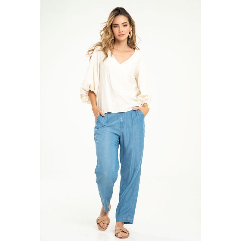RAGGED - Pantalon harem montreal Azul medio Ragged