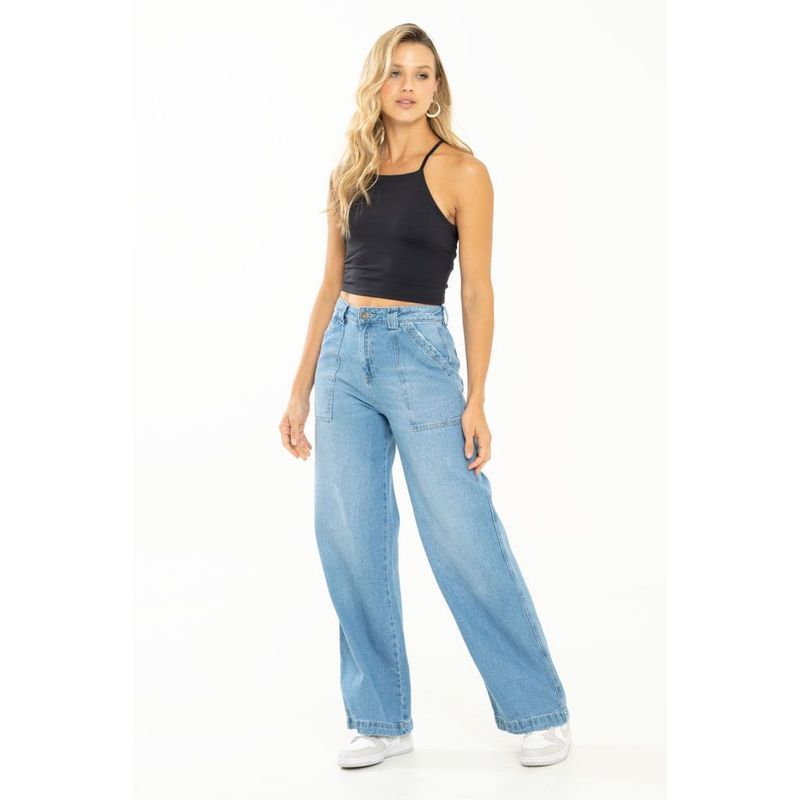 RAGGED - Jeans wide leg Azul medio Ragged
