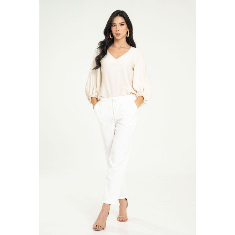 RAGGED - Pantalon harem bali Blanco crudo Ragged