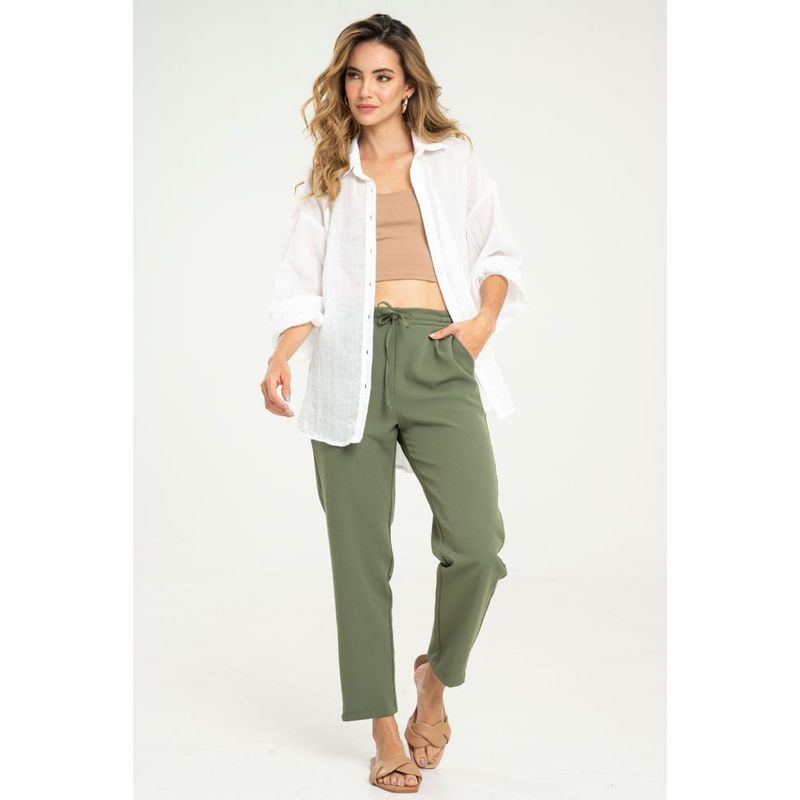 RAGGED - Pantalon harem bali Verde militar Ragged