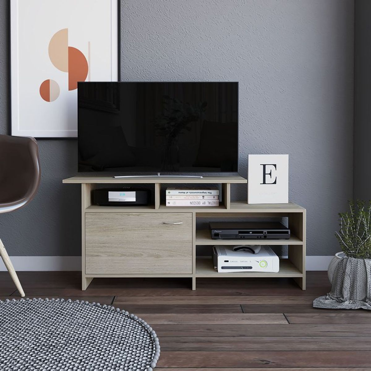 RTA MUEBLES - Rack para tv lima rovere 54,4x119x3 rlr 6524 RTA