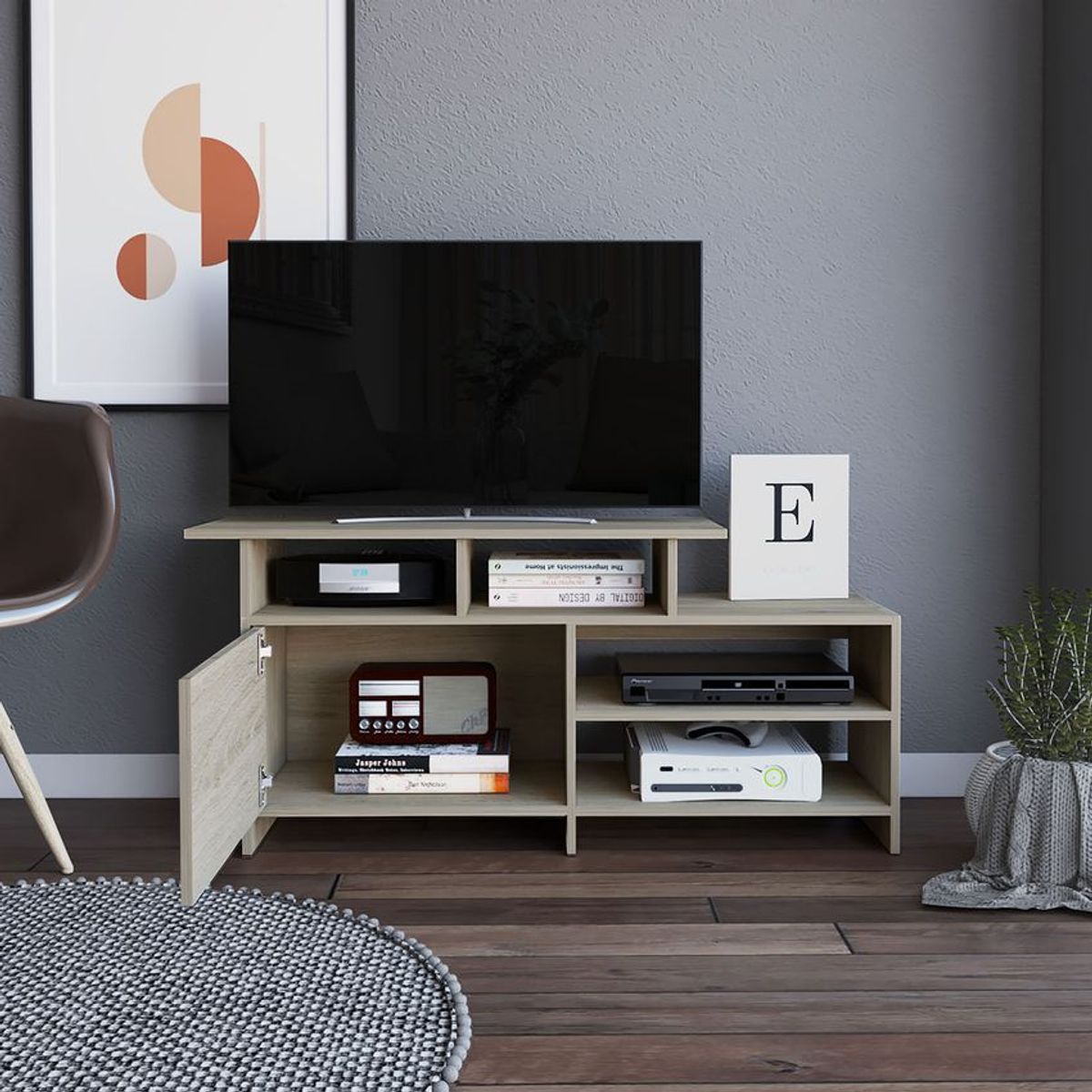RTA MUEBLES - Rack para tv lima rovere 54,4x119x3 rlr 6524 RTA