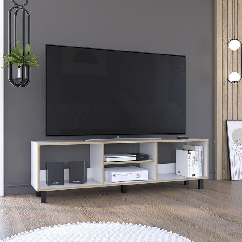 RTA MUEBLES - Rack para tv tunez 160 blanco mqz 4 rta muebles rlb 8173