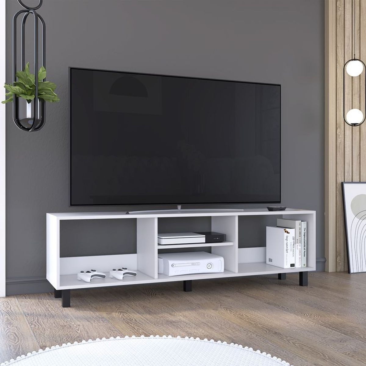 RTA MUEBLES - Rack para tv tunez 160 blanco mqz 1 rta muebles rlb 8203