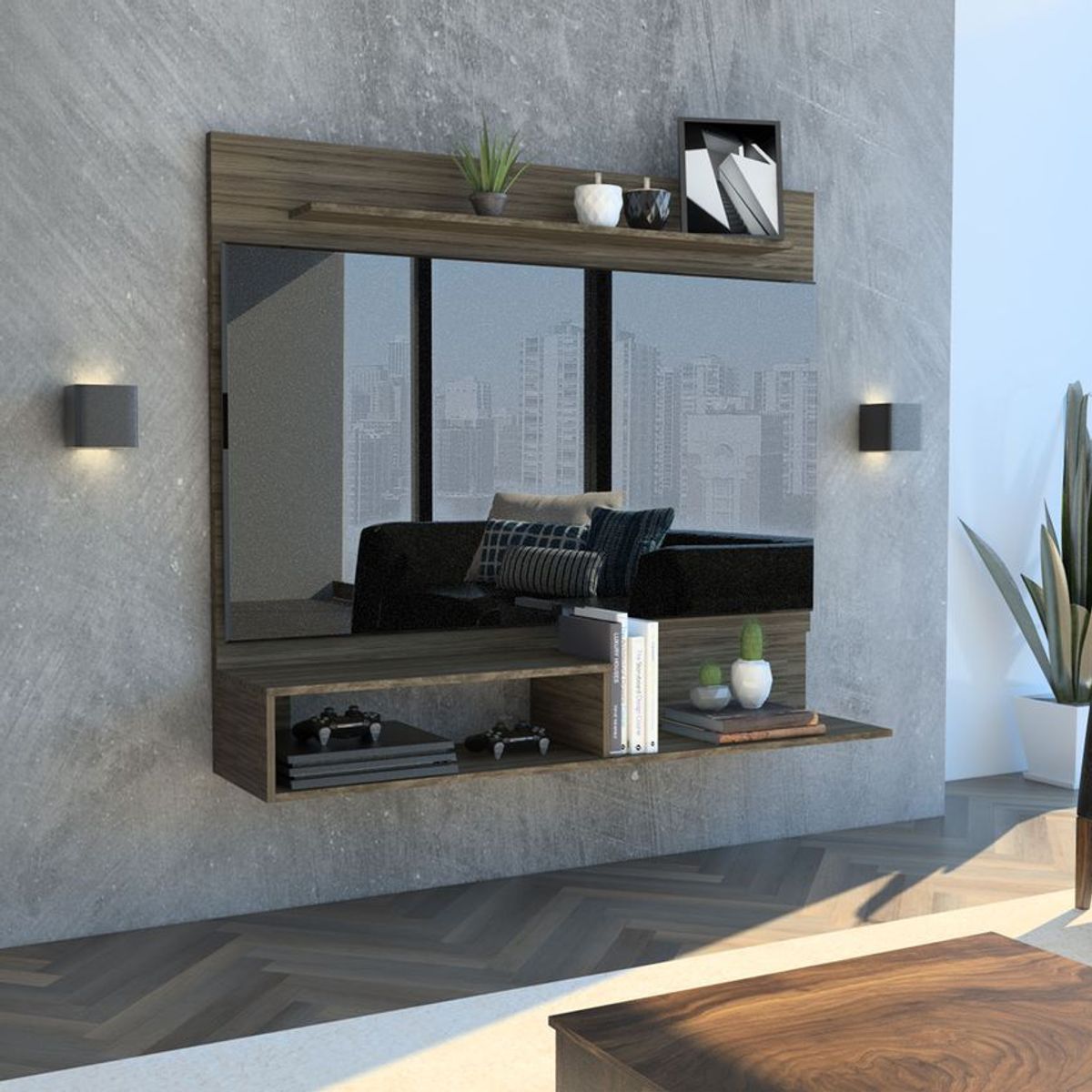 RTA MUEBLES - Panel tv beijingcoñac 120x140x31,5 c rta muebles plc 4398