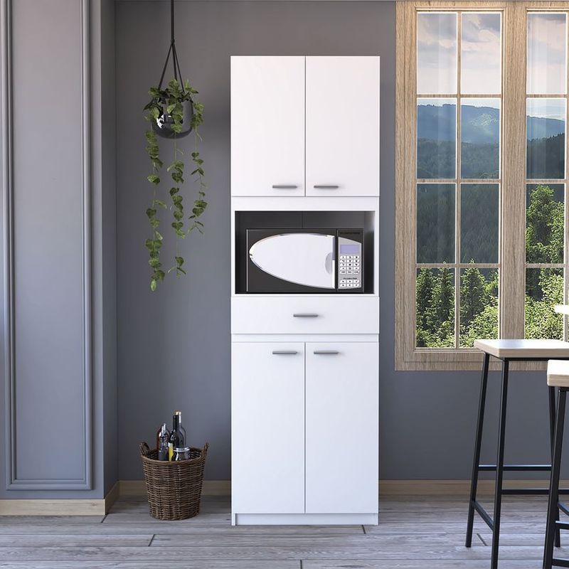 RTA MUEBLES - Modulo microondas bau blanco mqz 19 rta muebles mlb 6664