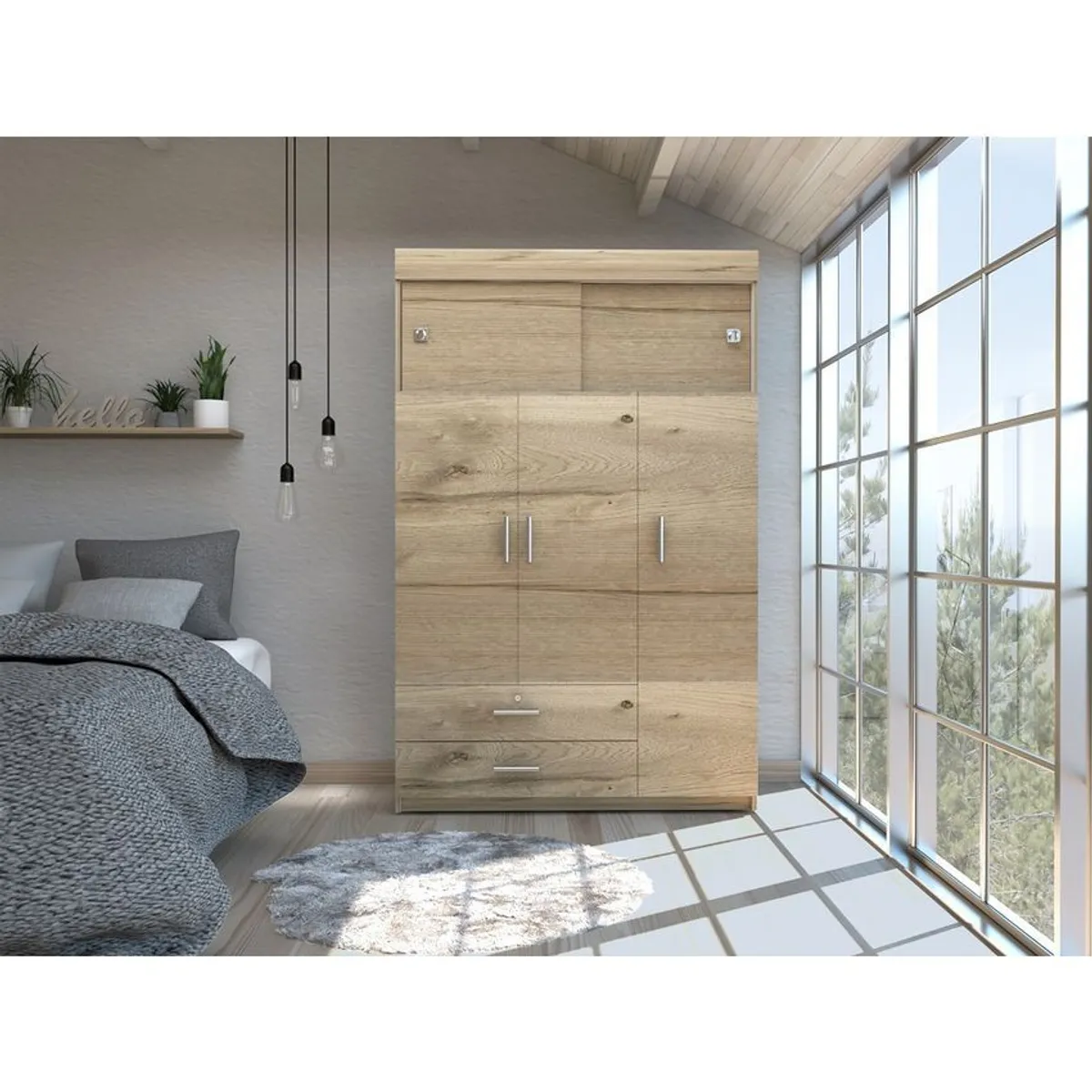 RTA DESIGN - Armario z-120  adb 4987 duna/blanco 187,5 x 120 x 50 rta muebles