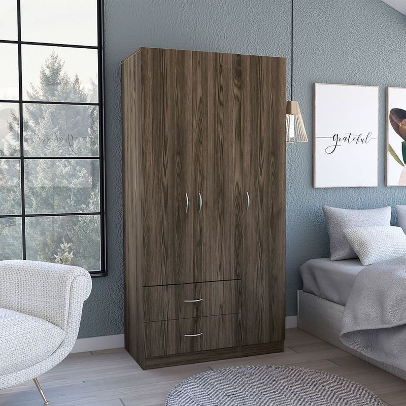 RTA MUEBLES - Closet austral 3 puertas coñac/blan ccb 7774 rta muebles