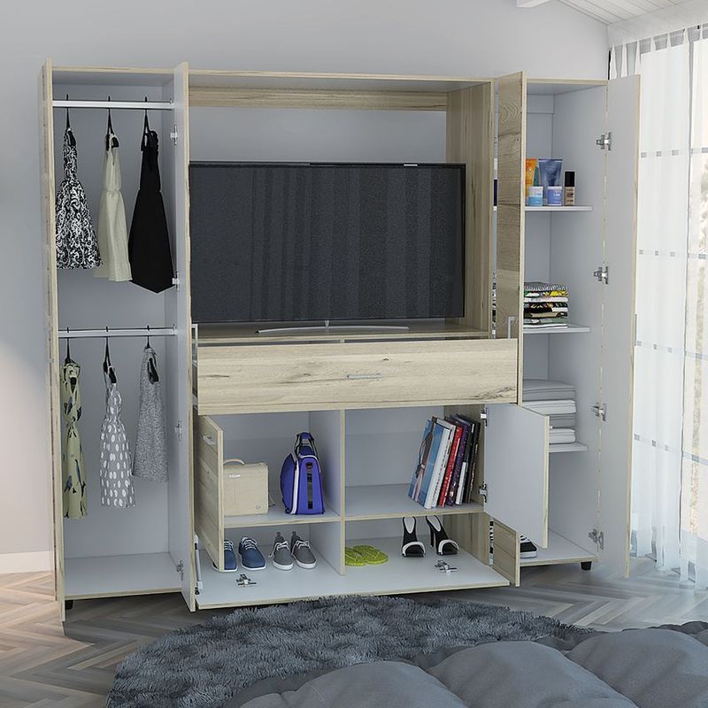 RTA MUEBLES - Closet manila z 200 duna y blanco rta muebles cdb 4989