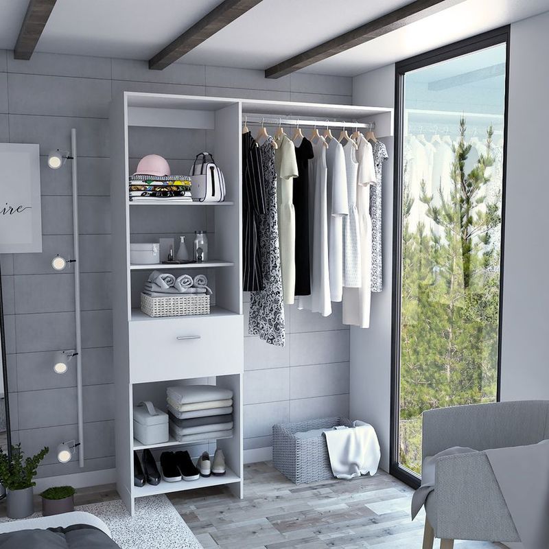 RTA MUEBLES - Closet manchester 150 blanco nevado rta muebles clb 6075