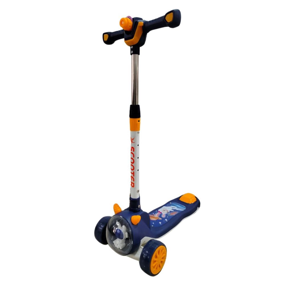 GENERICO - Scooter Monopatín Ajustable Con Proyector De Dibujo azul