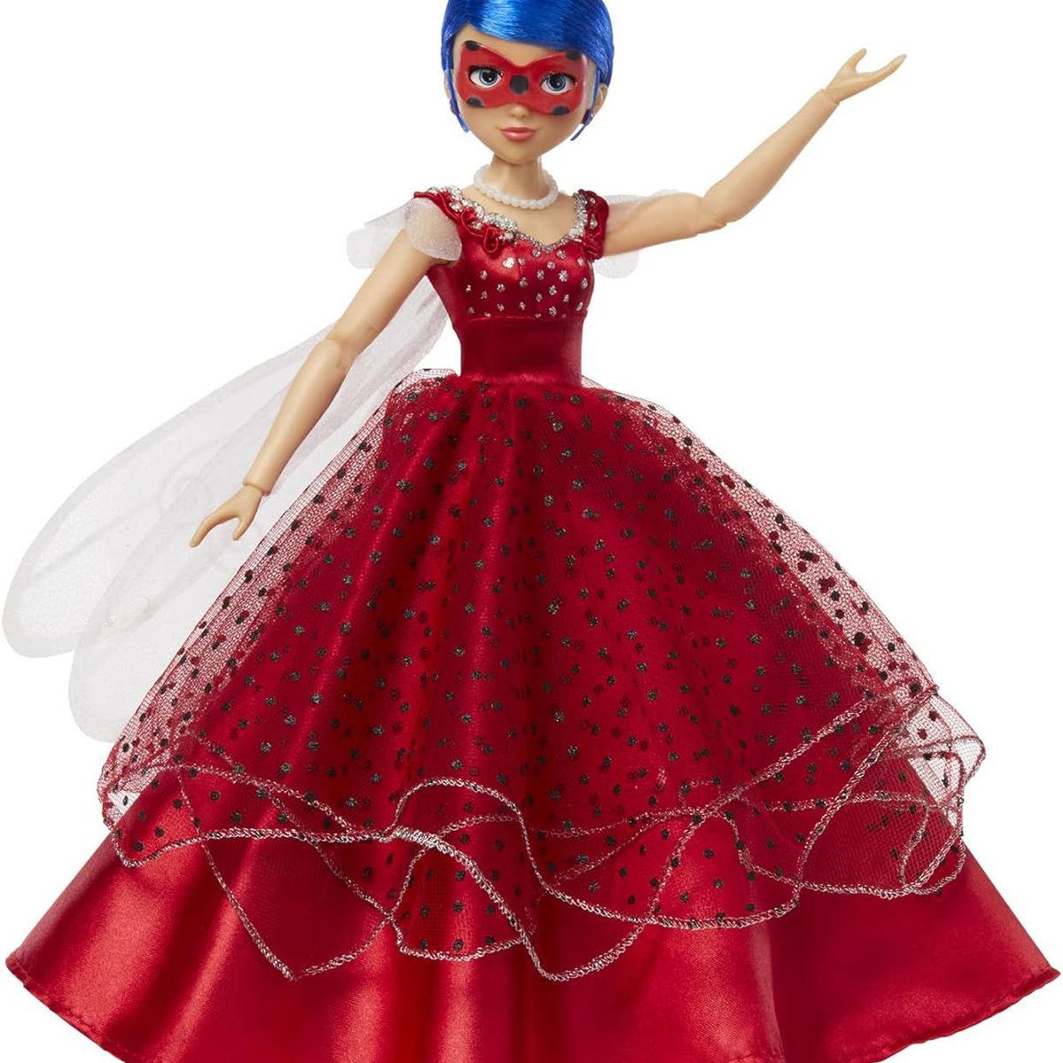 PLAYMATES TOYS - Muñeca Marinette Miraculous Ladybug con vestido Película
