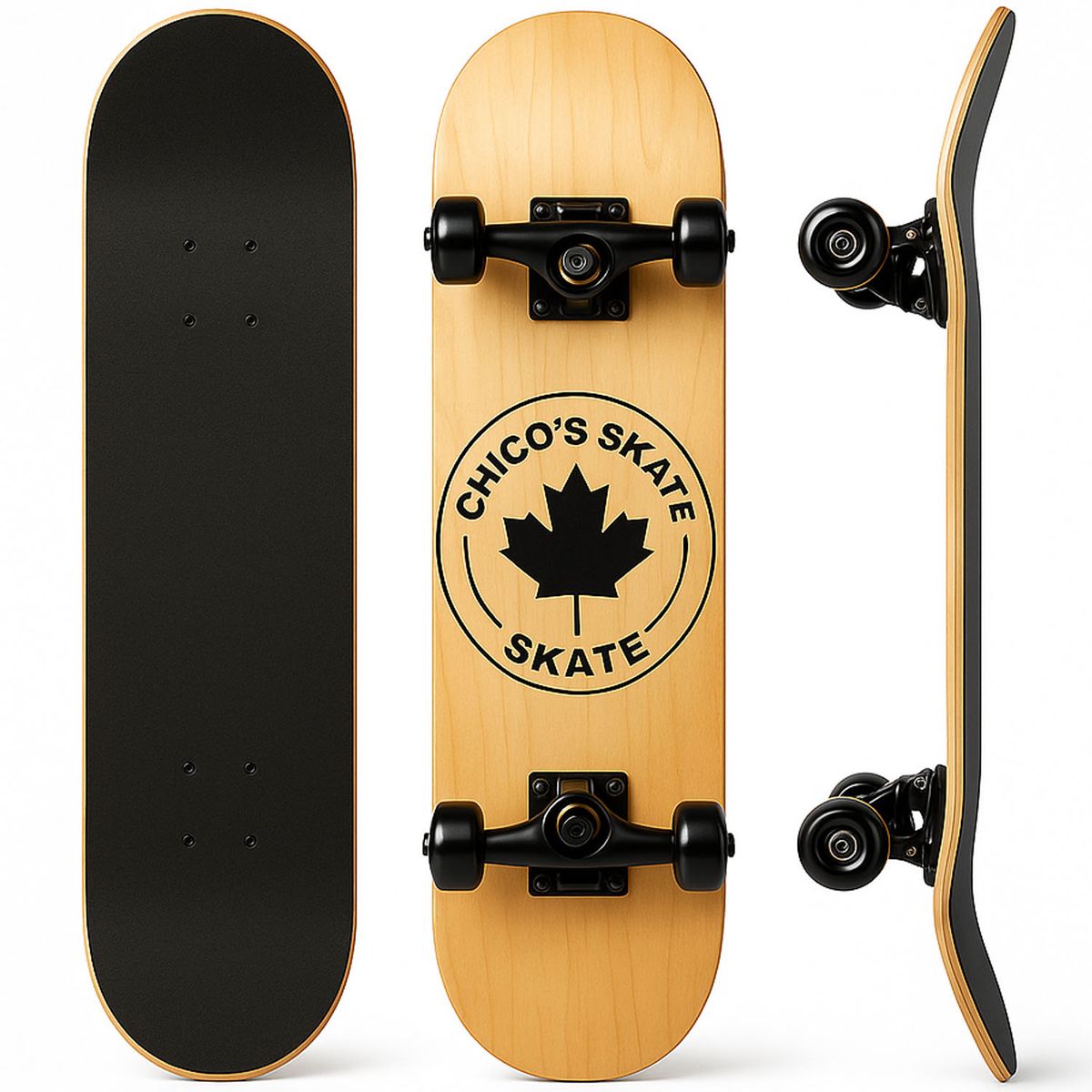 ONE PIXEL - Patin Tabla Skate Profesional Para Niños y Adultos 100  Pino Canadiense