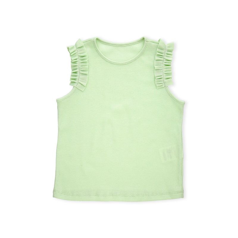 BABY PLANET - Camiseta Verde Manga Sisa En Boleros Para Bebé Niña Baby Planet.-