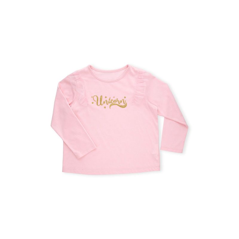 BABY PLANET - Camiseta Rosada Manga Larga Y Estampada Para Bebé Niña Baby Planet