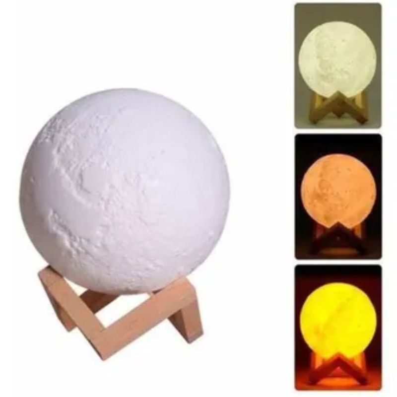 GENERICO - Lampara Luna Humidificador Difusor 3D Grande