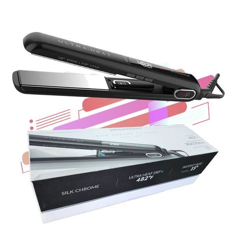 GAMA - Plancha de cabello se led titanium g-evo silk chrome gama