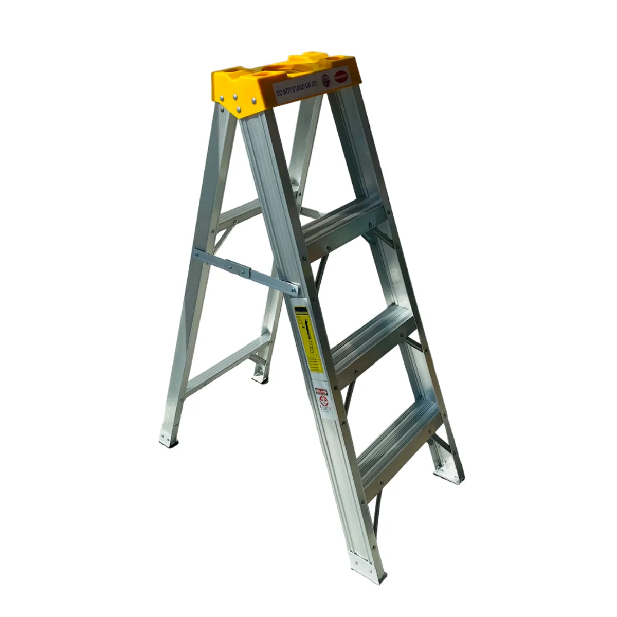 GENERICO - Escalera Tijera En Aluminio Uso Industrial De 4 Pasos 114cm 150kg