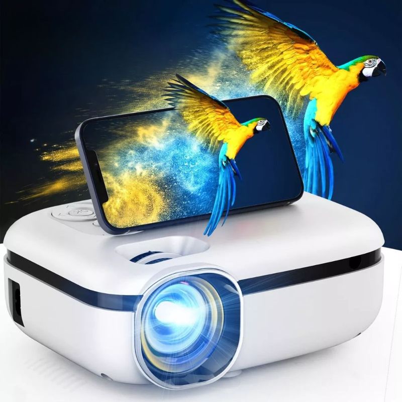 GENERICO - Video Beam Proyector Led Wifi Amplia 120 Pulgadas Full Hd