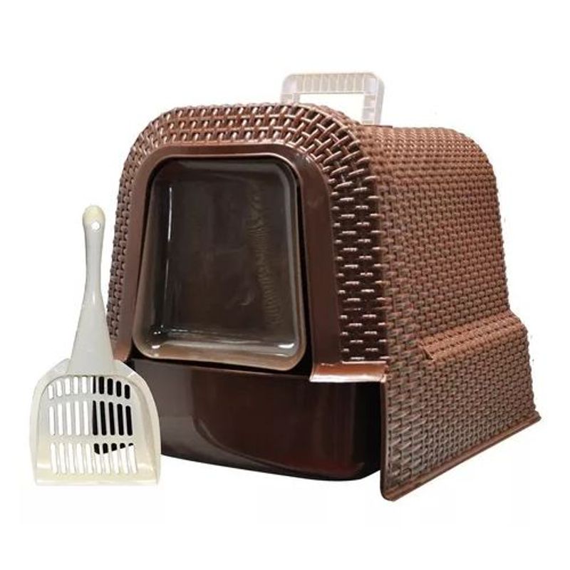 WOOD PETS - CAJA DE ARENA PARA GATOS