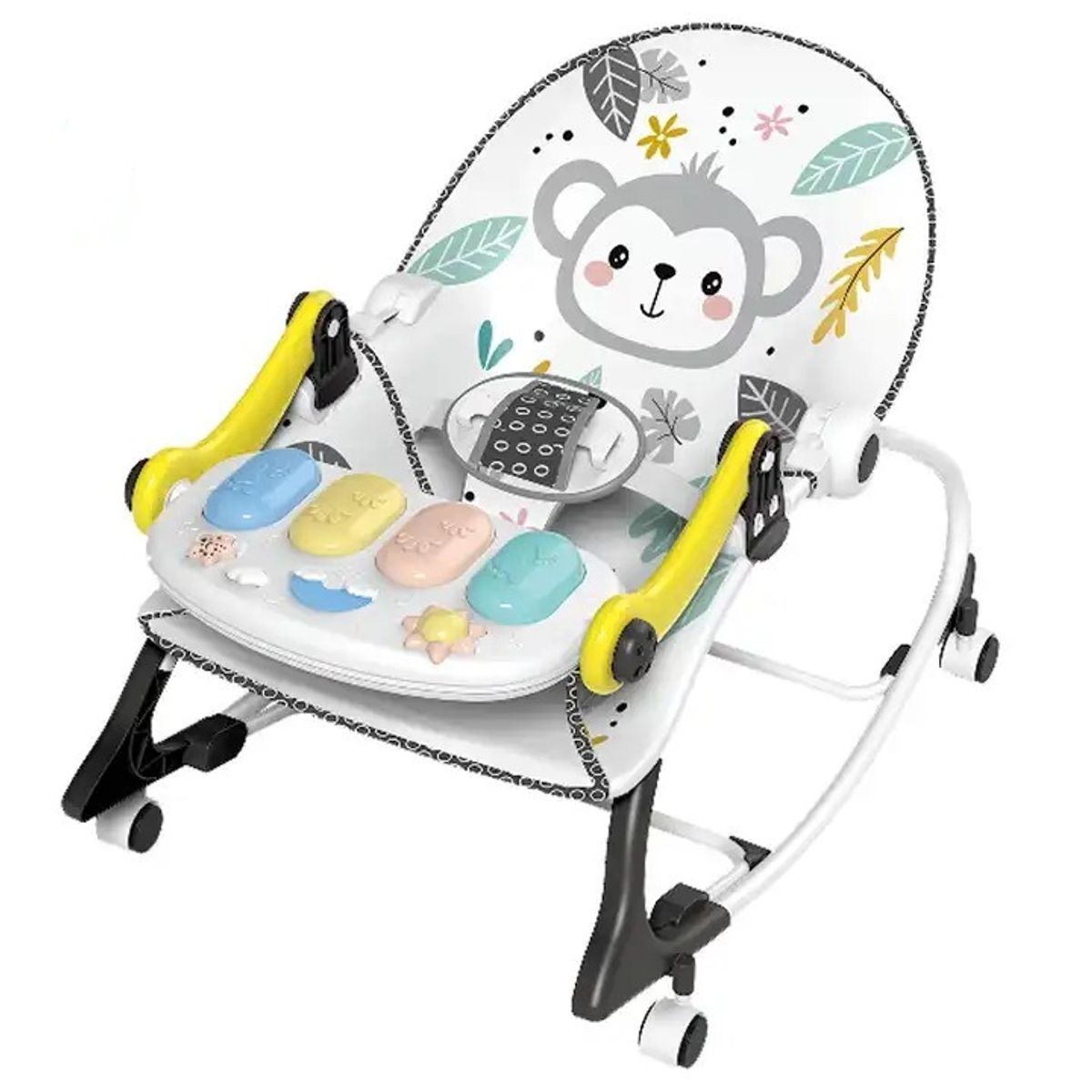 KIDSHOP - Silla Mecedora Con Ruedas Piano Musical 3689-A Beige