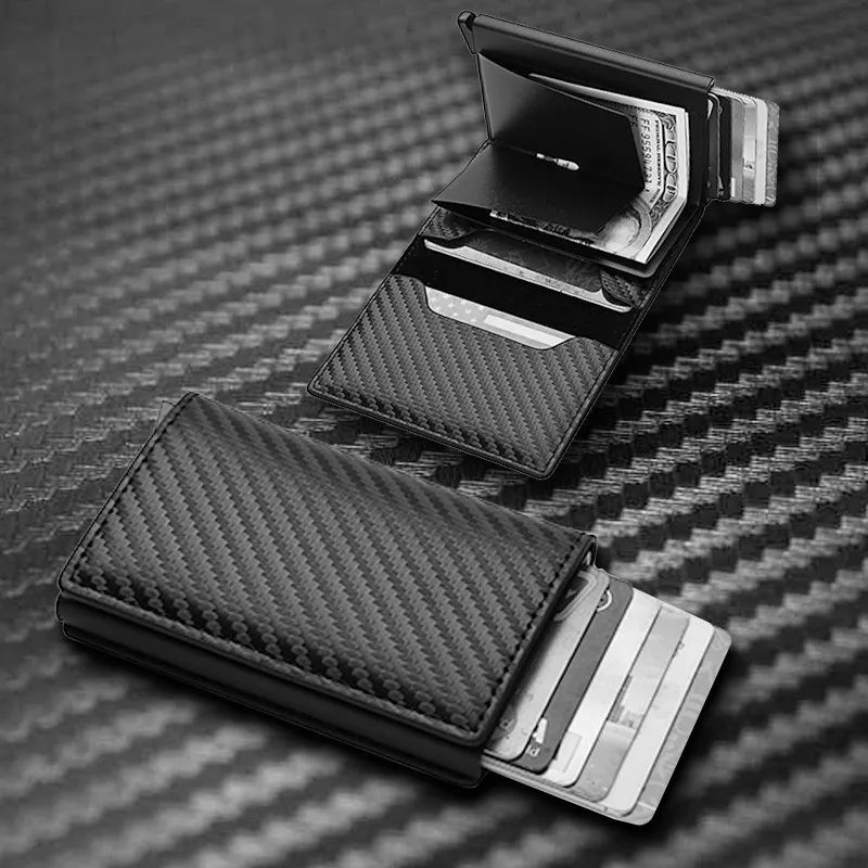 GENERICO - Tarjetero Billetera Elegante Unisex Triple Pliegue Rfid